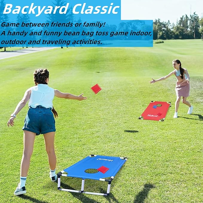Portable Cornhole Set with 2 Collapsible Cornhole Boards, 8 Cornhole Bean Bags - Image 5