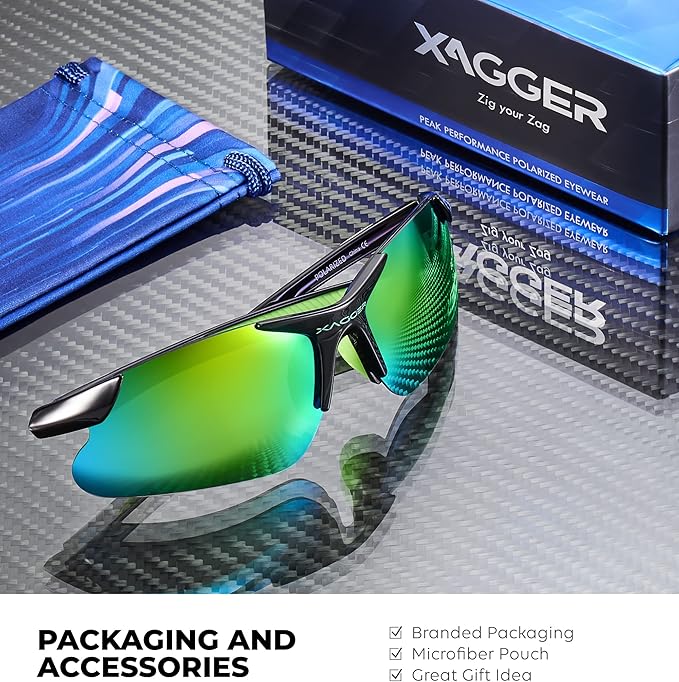 Xagger Kids Youth Polarized Sports Sunglasses for Boys Girls Baseball Softball Glasses TR90 Frame