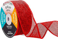 Mandala Crafts Red Burlap Ribbon 1.5 Inches Wide Jute Ribbons by MandalaCrafts
