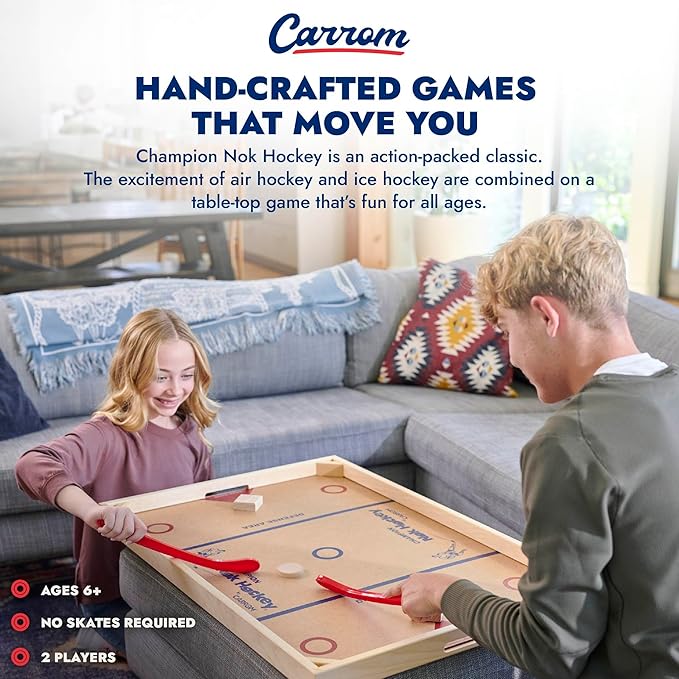 Carrom Champion Nok Hockey Game — Wooden Board Games - Image 3