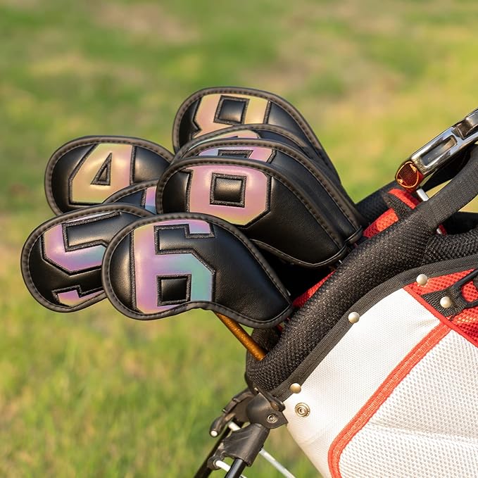 Craftsman Golf Magnetic Iron Headcovers Protective Cover with Large No. Available for Customize Name