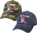 2 Pack USA 250th Anniversary Washed-Cotton Baseball Cap Patriotic Hat American 250 Year Merchandise for Men Women