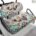 Suobstales Golf Cart Front and Rear Seat Cover Set for EZGO TXT RXV & Club Car DS 2 Passenger, Washable Bench Seat Covers Kit