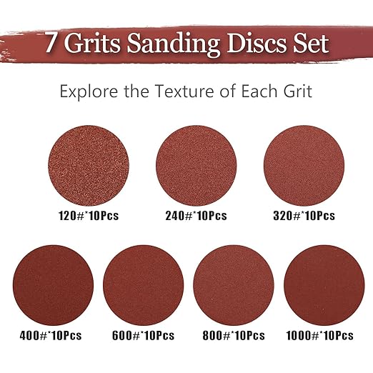 5 Inch Sanding Discs Hook and Loop, 1000 Grit - Image 2