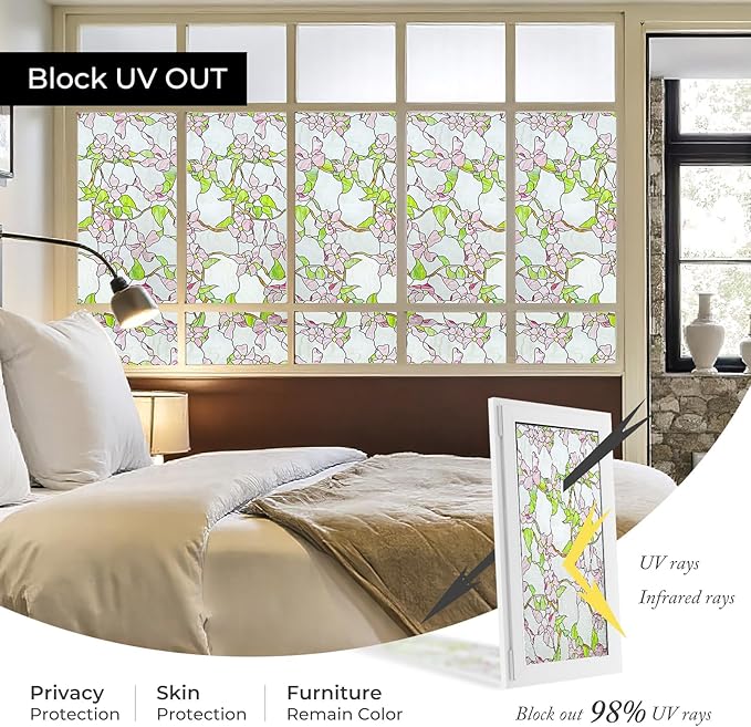 3D Stained Glass Window Film, Decorative Window Privacy Film - Image 5