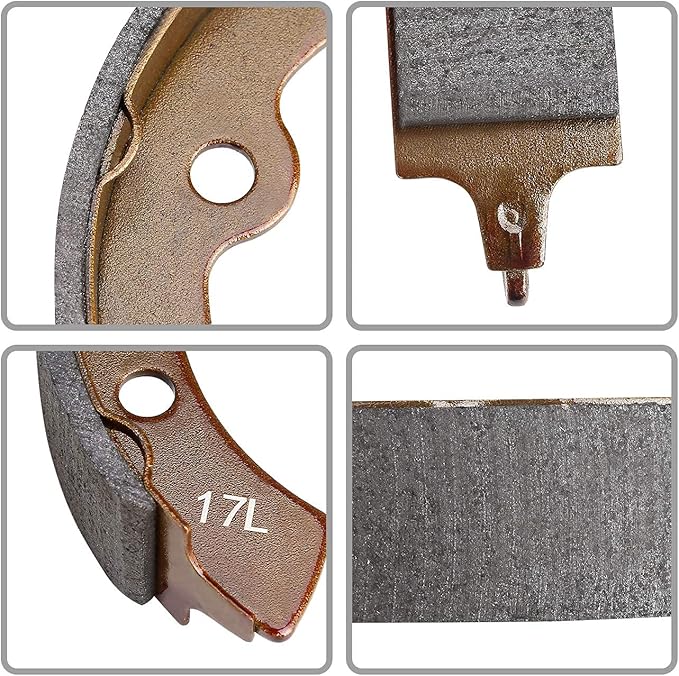 10L0L Golf Cart Brake Shoes Kit for Club Car DS & Carryall 1981-1994 OEM 101146302 101880701, EZGO XI-Serial 1983-1986, Yamaha G1 1978-1980, etc