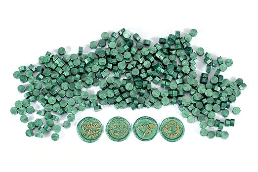 Yoption 360Pcs Metallic Green Sealing Wax Beads, Hexagon Wax Seal Beads - Image 5