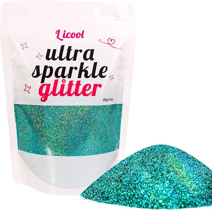 Holographic Fine Glitter, 100g Craft Glitter by LICOOL+GLITTER