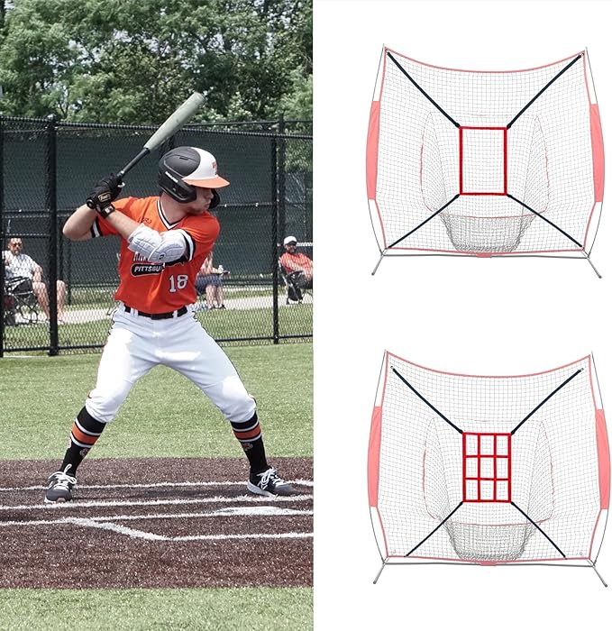 Strike Zone Target for Baseball Softball net, Throwing Pitching Hitting Batting Catching Practice Target, Pitcher Accuracy Training Aids