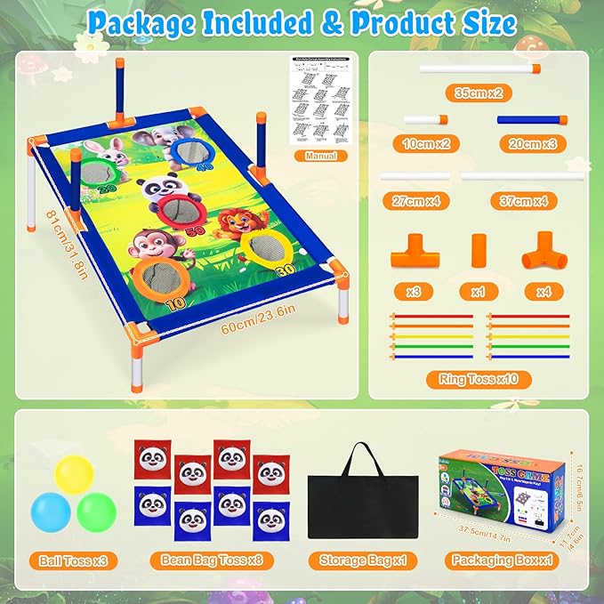 Subao Bean Bag Toss Game, 3 in 1 Cornhole Set, Kids Outdoor Games, Sports & - Image 6