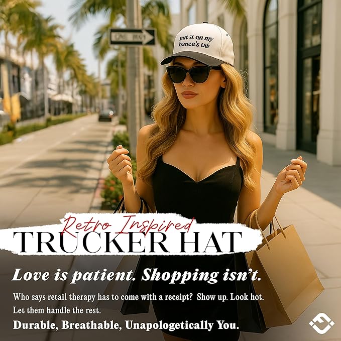 Funky Junque Trucker Hat Women Men 2-Tone Baseball Cap – Vintage Western Style Embroidered Snapback, Premium Cotton Blend
