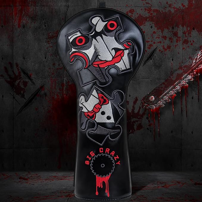 Big Crazy Golf Headcovers - Funny Golf Club Covers - Driver Headcover with Tour Grade PU Leather - Golf Driver Headcover, Waterproof Golf Head Covers, Soft Lining Golf Gift