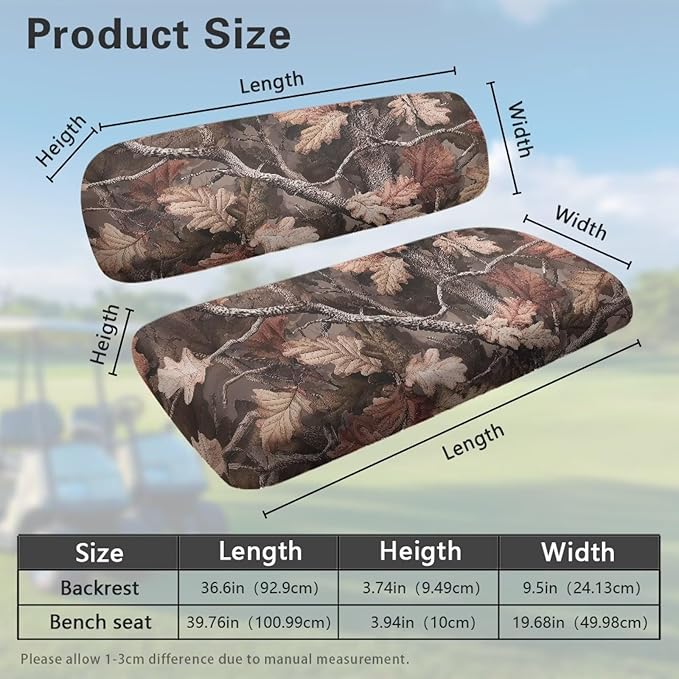 Bulopur Hunting Camo Golf Cart Seat Covers Club Car Precedent Golf Cart Seat Cover Blanket Towel for 2/4 Person Seats Removable Golfcart Accessories