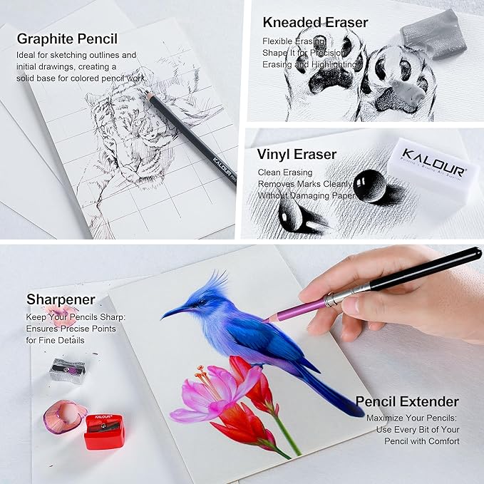 KALOUR Colored Pencil Accessory Kit, - Image 7