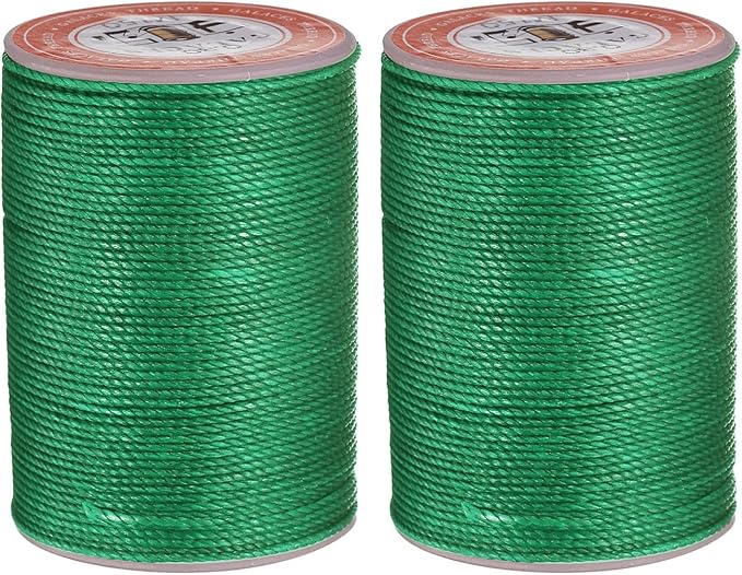uxcell Round Leather Sewing Waxed Thread, 55m / 60 Yards Polyester Wax String by uxcell