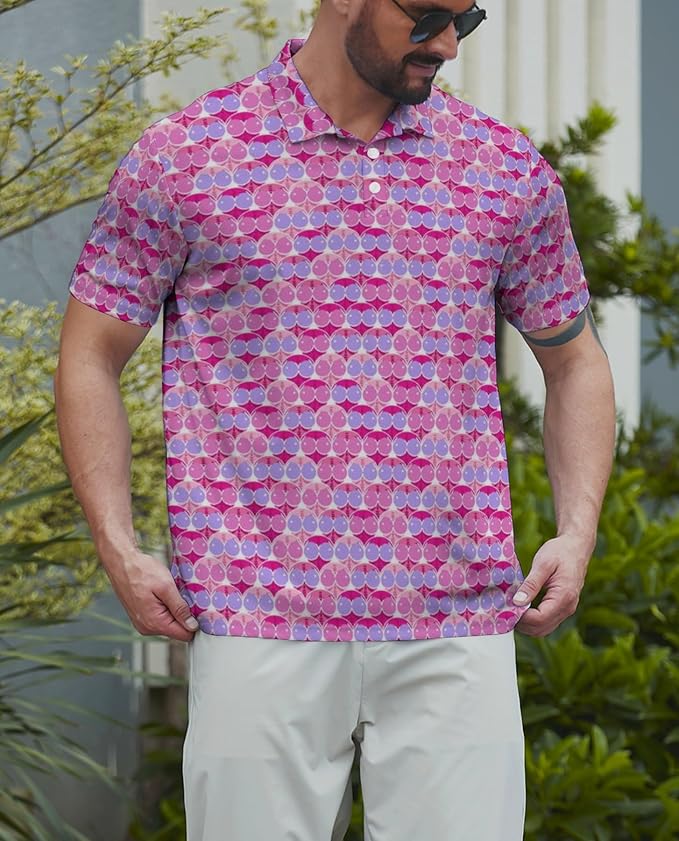 Mens Golf Shirts Golf Polo Shirts for Men Short Sleeve Polo Shirts Golf Gifts