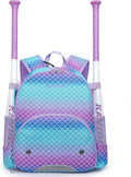KAVIGOR Youth Tball Baseball Backpack, Lightweight Softball Bag with Shoes Compartment & Name Tag, Reinforced Zippers & Seams