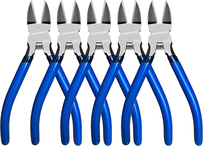 Wire Cutters 5 Pack, 6.5 inch, KAIHAOWIN Flush Cutters Diagonal Cutters Side by KAIHAOPRODUCTSCATOLOG
