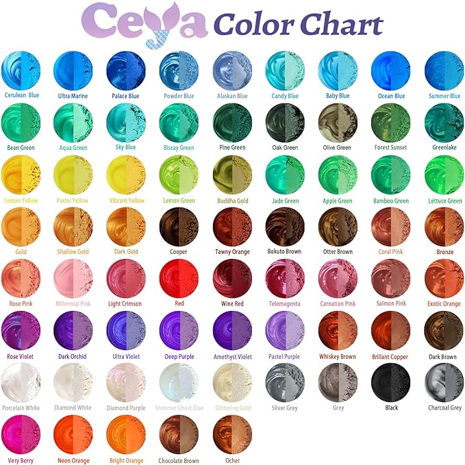 Ceya Mica Powder, 5.3oz/ 150g Pine Green Pearlescent Effect Colorant Pigment - Image 3