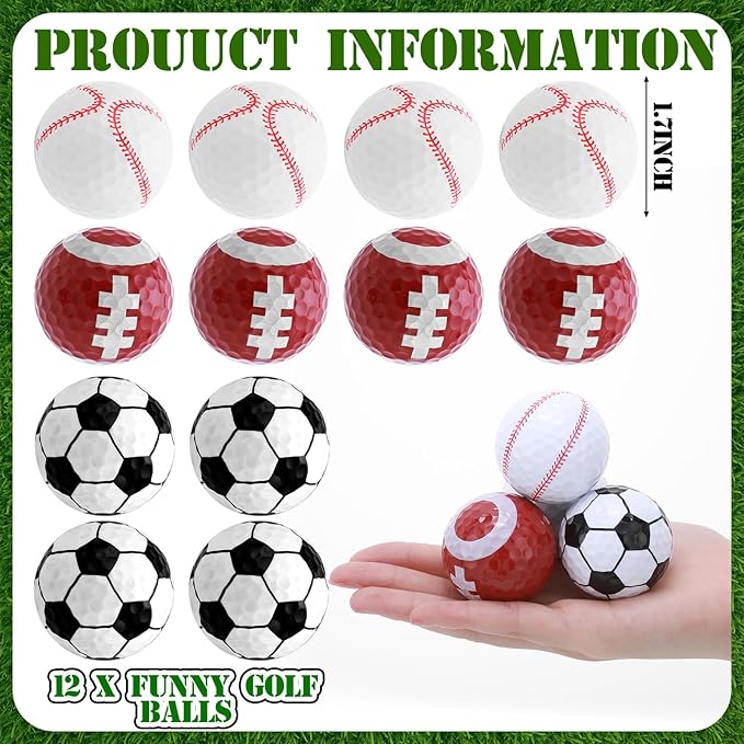 Jenaai 12 Pack Funny Golf Balls Easter Bunny Egg Colored Golf Balls Gifts, Novelty Coquette Weeding Sport Golfing Accessories for Men Women, Best Man, Bridesmaid