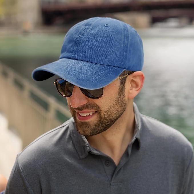 Edoneery Men Women Baseball Cap-Low Profile Adjustable Washed Cotton Golf Dad Hat