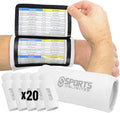 Sports Unlimited Adult Triple Wrist Coach, Football Wristbands for Plays, Baseball Wristbands, QB Arm Bands
