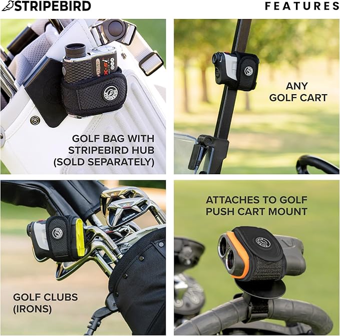 Stripebird 2.0 Slim Golf Rangefinder Magnetic Strap - Form Fitting, No Buckle, Range Finder