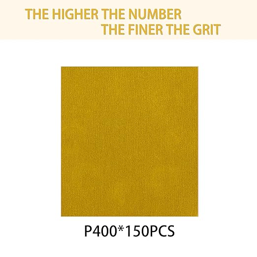 150PCS 400 Grit Gold Sanding Discs, 5-Inch 8-Hole Sandpaper - Image 2