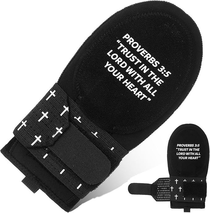Geyoga Christian Sliding Mitt Cross Baseball Softball Religious Glove Sliding Mitt Baseball Guard Accessories and Protective Gear Left/Right Hands - Hand and Wrist Protection