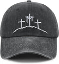 Crosses GiftsHat for Women Men, Adjustable Embroidered Religious Baseball Cap