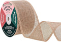 Mandala Crafts Natural Burlap Wired Ribbon 2 Inches Wide Jute Ribbons by MandalaCrafts