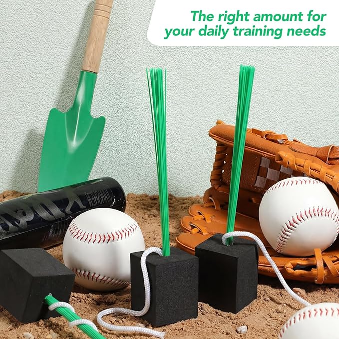 Shappy 48 Pcs Base Plugs Baseball Base Anchors with Tassel Heavy Duty Rubber Plug Dig Tools for Baseball Field Softball Drill
