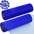 TONIFUL 2 Rolls 10 Inch Royal Blue Decorative Mesh Ribbbon Rolls, Fabric Mesh by TONIFUL