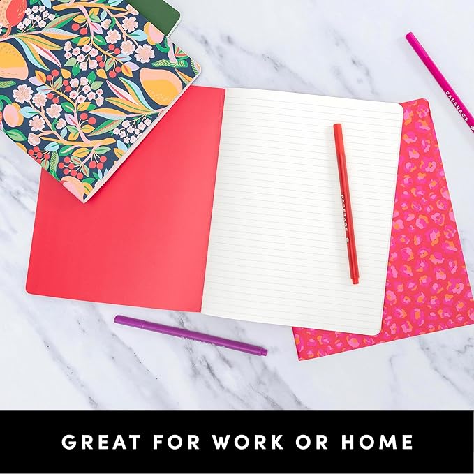 PAPERAGE Soft Cover Lined Journal Notebook, 2 Pack, 100 Pages, Large 7.5 inches - Image 6
