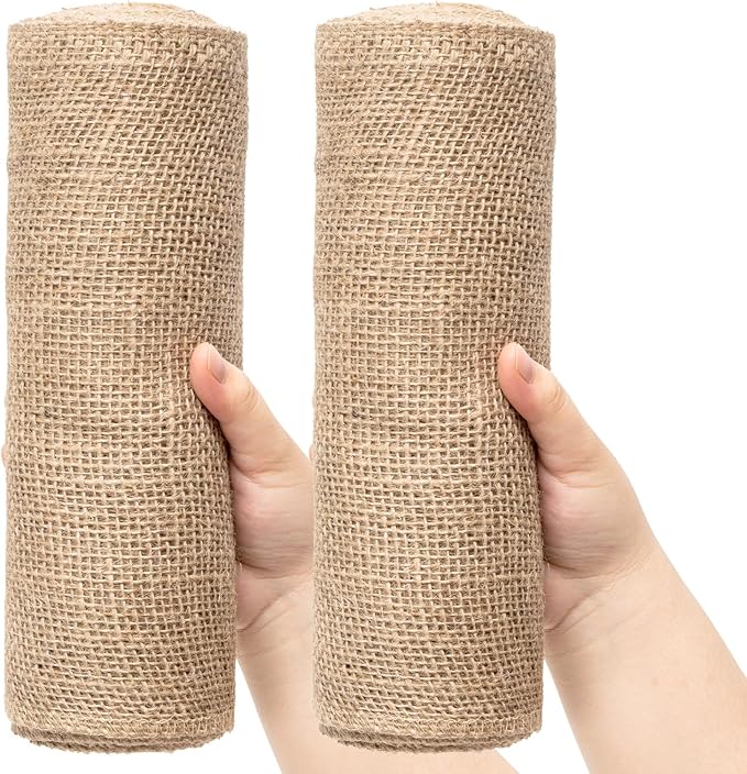 10 Inch Natural Burlap Fabric Roll by Unknown