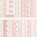 6 Inch Pink Flowers Scrapbooking Paper Pad by EAMOTOL
