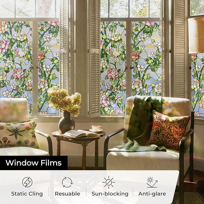 3D Stained Glass Window Film, Decorative Window Privacy Film - Image 4
