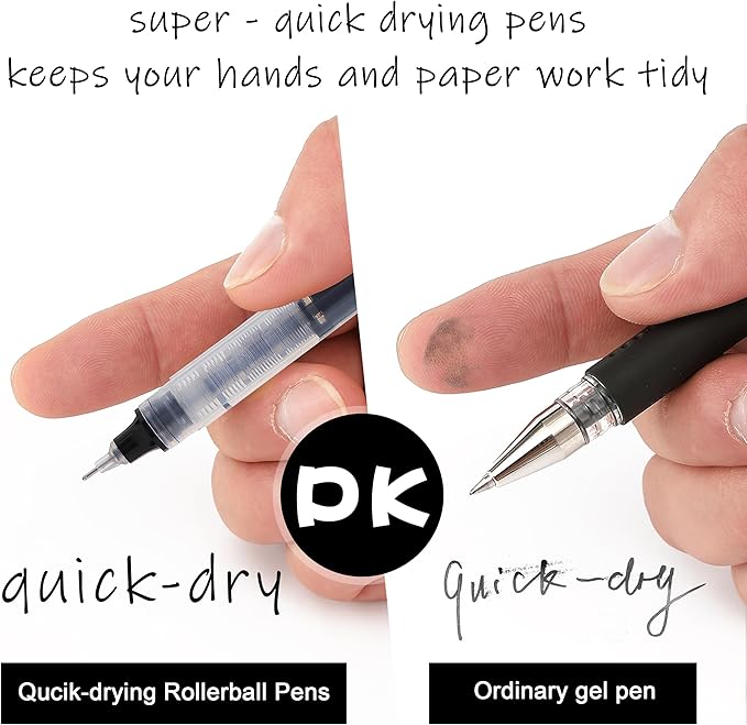 RIANCY Liquid Ink Rollerball Gel Pens, 0.5mm Extra Fine Point Tip, 24ct - Image 3