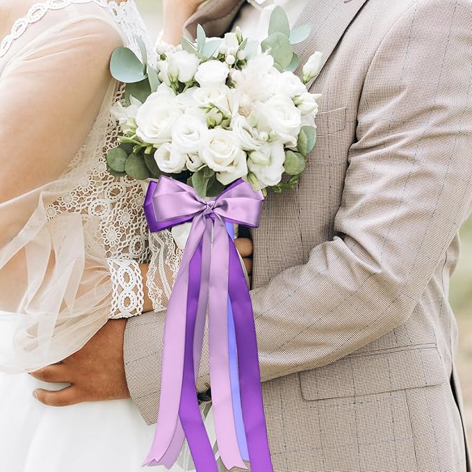 1-1/2 Inch Purple Satin Ribbons - Image 3
