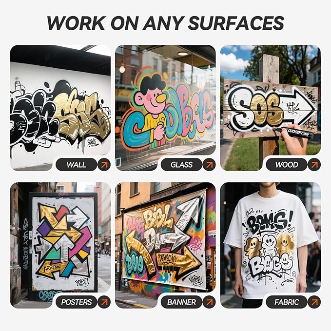 3Pcs Black Jumbo Poster Markers, 15MM Thick Permanent Acrylic Graffiti Markers - Image 5