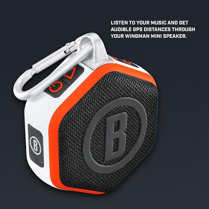 Bushnell Golf Wingman Mini Bluetooth Speaker with GPS Orange