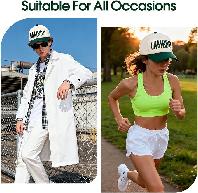 Game Day Hat for Women Men, World Cup Hat Football Softball Basketball Caps