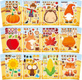 Aowplc 48 Sheets Fall Make a Face Stickers, 12 Designs Fun Fall Crafts by Aowplc