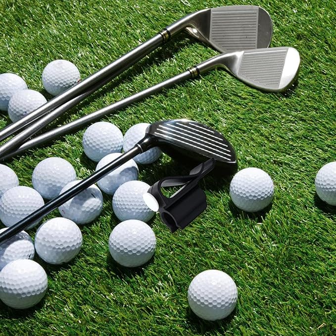POPETPOP Golf Club Bag Clips On: 14 Pack Plastic Putter Clamp Holder Organizer - Durable Golf Accessories for Men Women Golfer (Black)