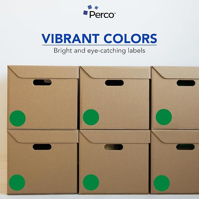 Perco Green 3-Inch Round Circle Dot Sticker Labels - Image 7