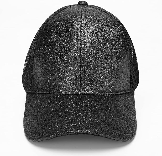 Criss Cross Hat Washed Distressed Baseball Cap Ponytail Hat High Messy Bun Ponycap for Women