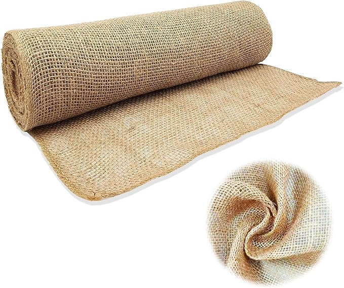 40InX82FT Burlap Rolls Multipurpose Jute Burlap Fabric by X-Kingsun