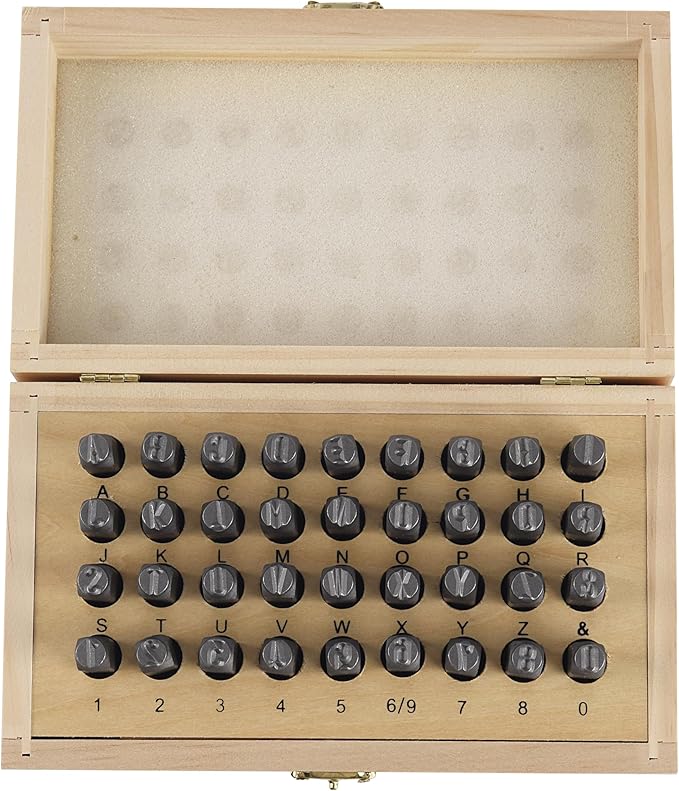 HimaPro Letter and Number Stamp Set 36pcs 40Cr Alloy Steel Metal Stamp Number & - Image 7