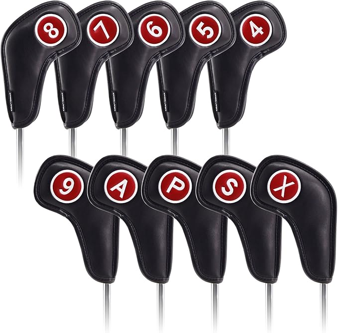 Craftsman Golf Magnetic Iron Headcovers Protective Cover with Large No. Available for Customize Name