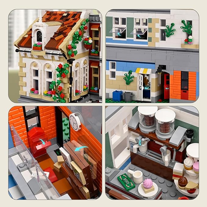 ZenithFlow Street View Building Blocks Kit, Brick Square Mini Blocks - Image 4